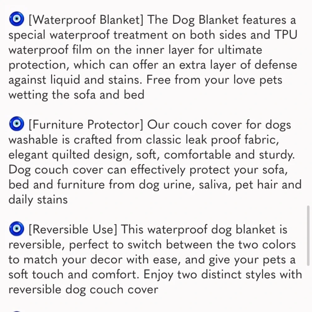 Waterproof Dog Bed Cover Blanket 30x70 Soft Reversible Pet Blanket GRAY Comfy NW